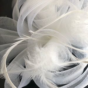 White Fascinator